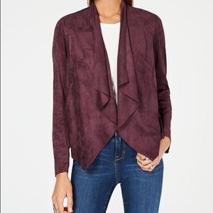 Vegan Suede Open-front Jacket (NWOT)